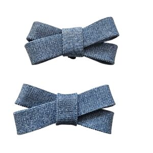Vivaia Denim Blue Addie Removable Bow Clip NWT